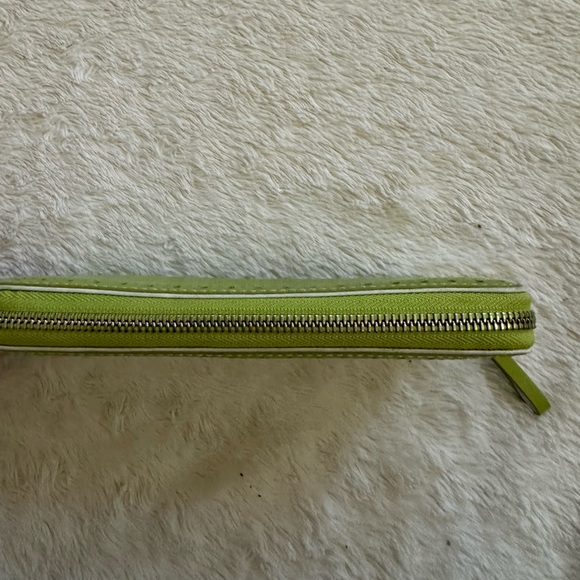 Coach Zip Around Perforated Leather Clutch Wallet - Picture 5 of 10